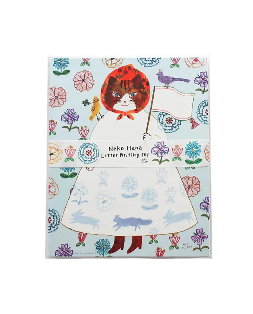 Neko Hana Letter Writing Set With Envelope - Aiko Fukawa