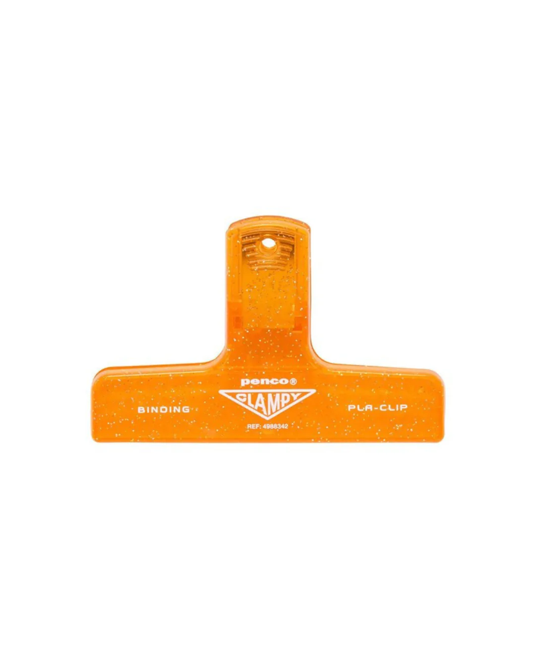 Penco - Plastic Clip - Glitter Orange