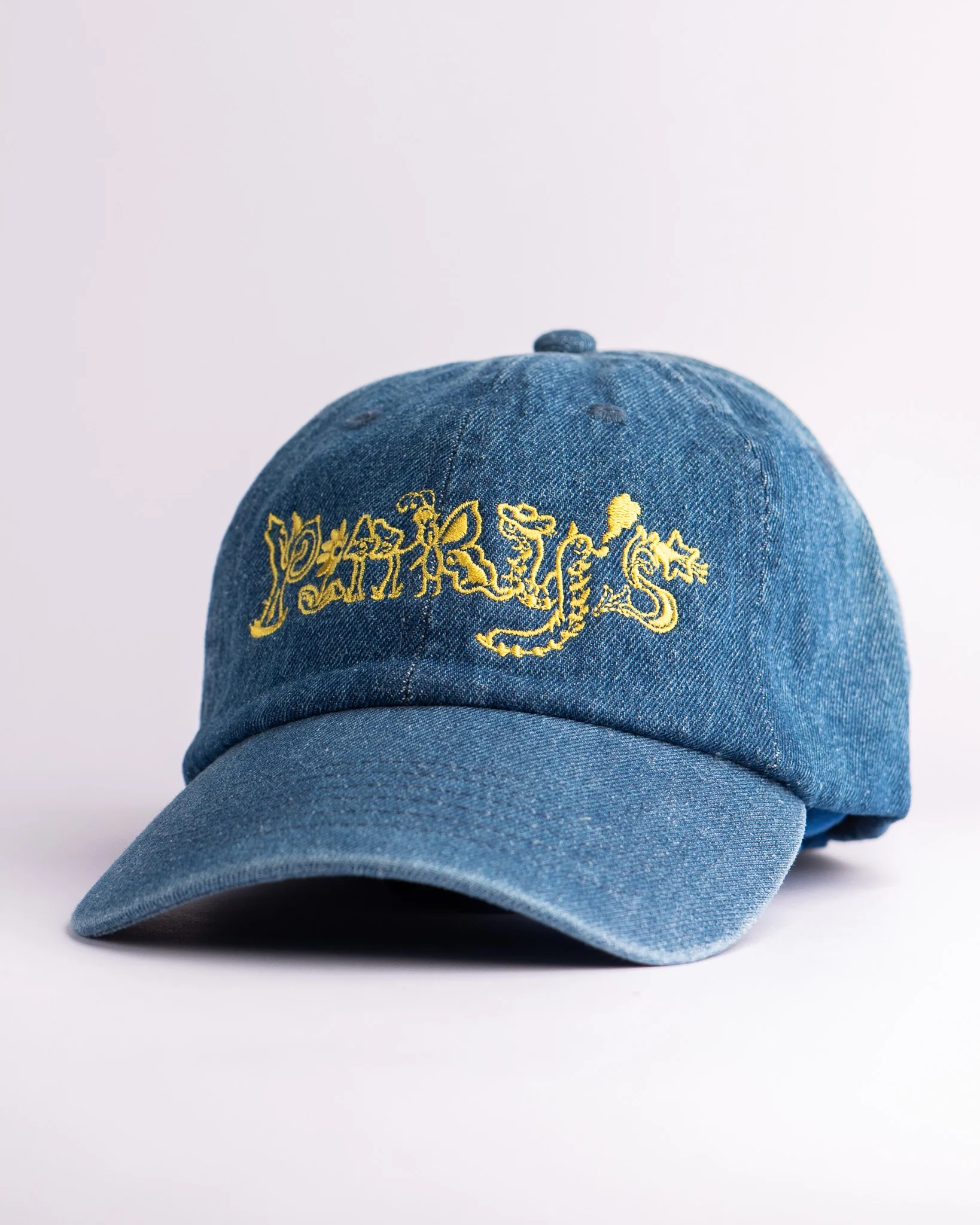 Pinky's Cap - Yellow on Dark Denim - Image 2