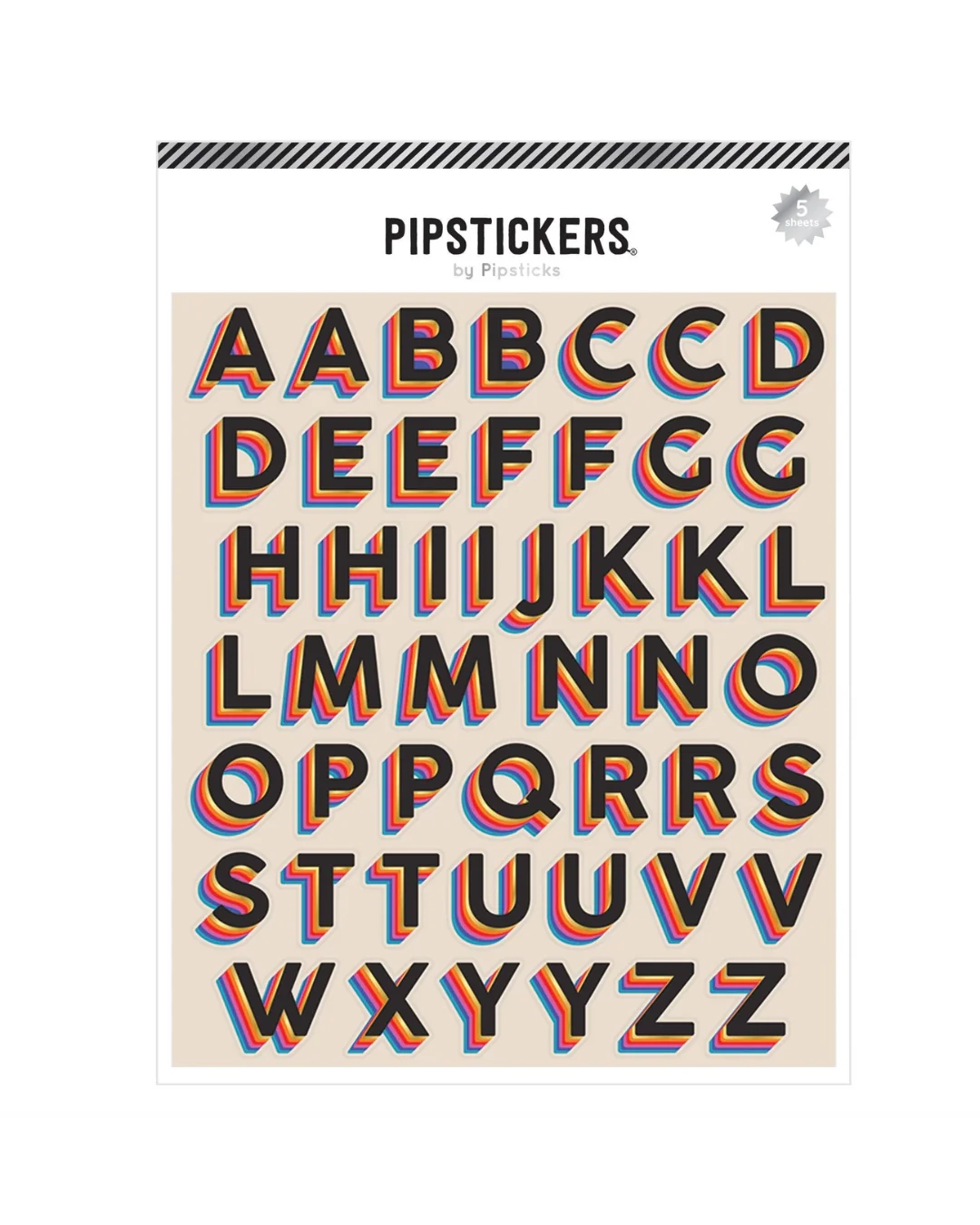 Pipsticks - Colour Stacked Big Alphabet (5ct)
