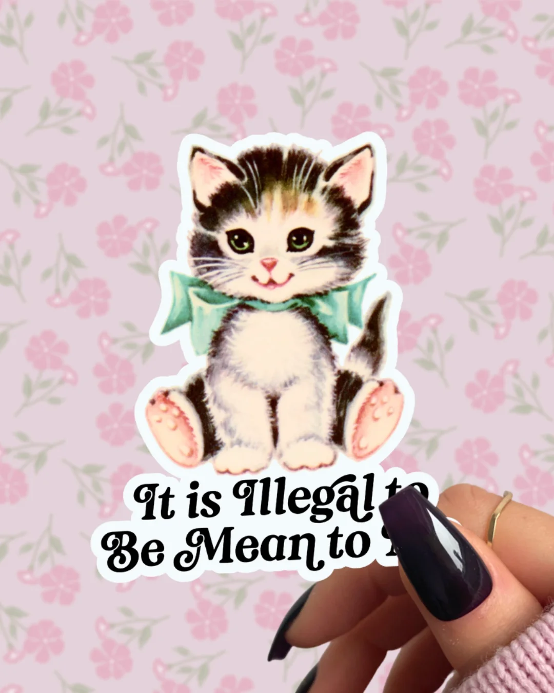 Pretty Toxic Stickers - Cute Kitsch Kitten Sticker