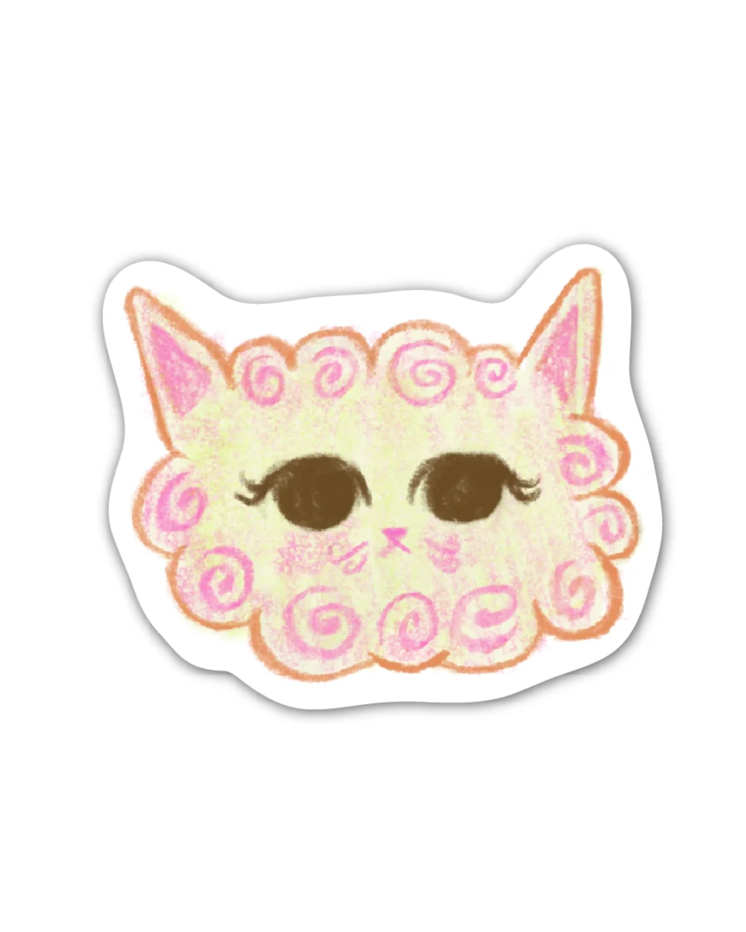 Rags AF - White Cat! Sticker