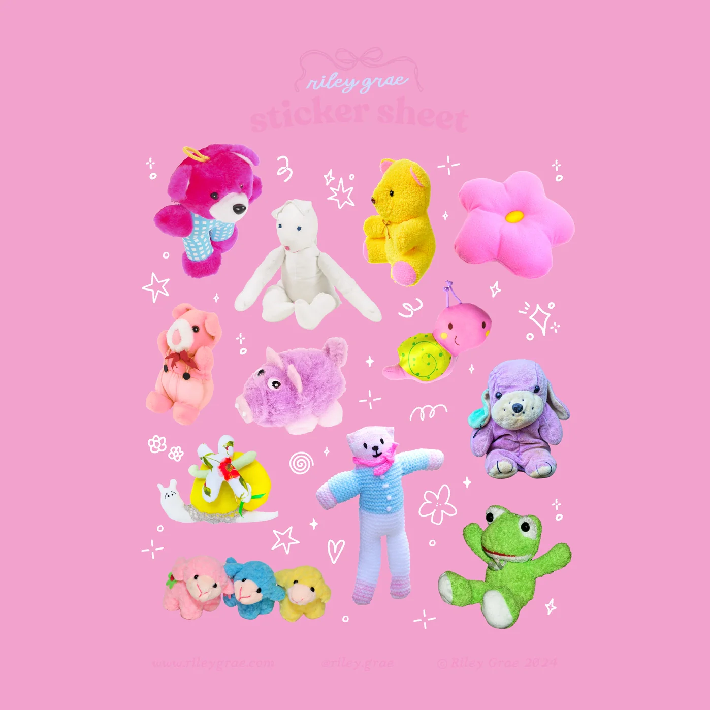 Riley Grae - Plushie - Sticker Sheet - Image 3