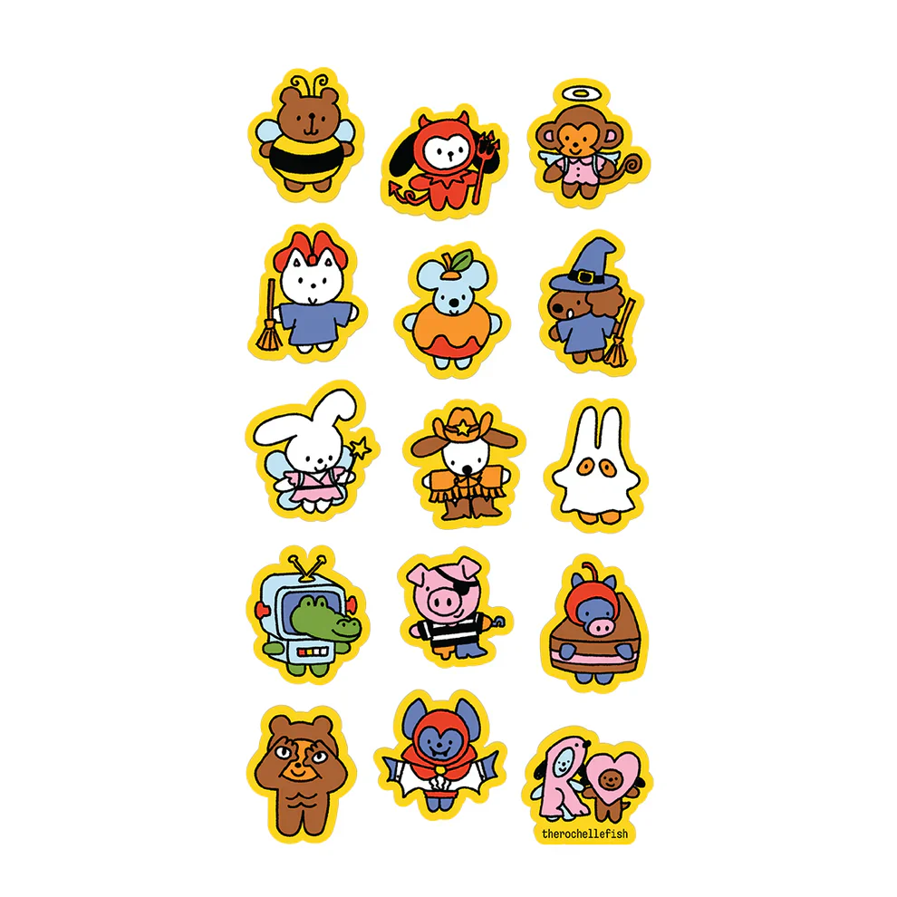 Rochelle Oh - 'Costumed Critters' Sticker Sheet - Image 2
