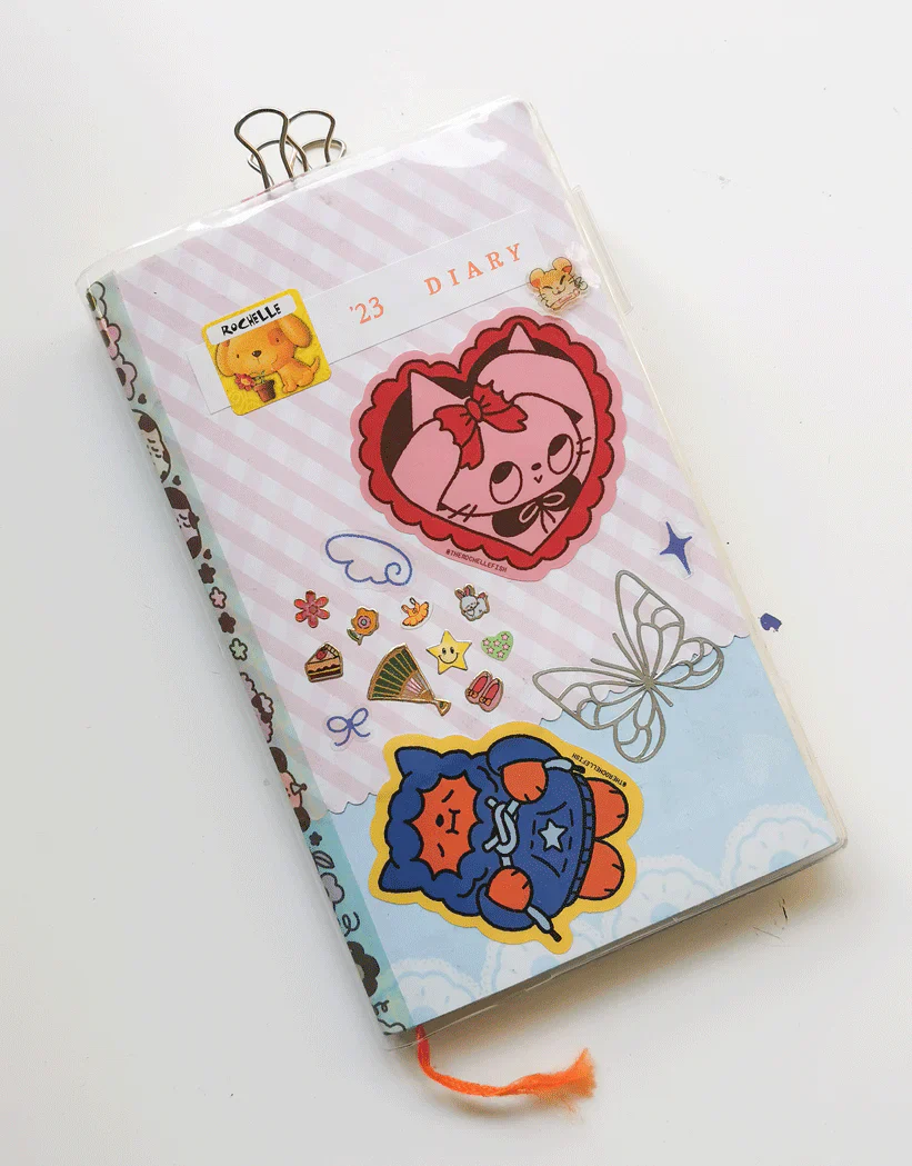 Rochelle Oh - Pretty Kitty - Flake Vinyl Sticker - Image 2