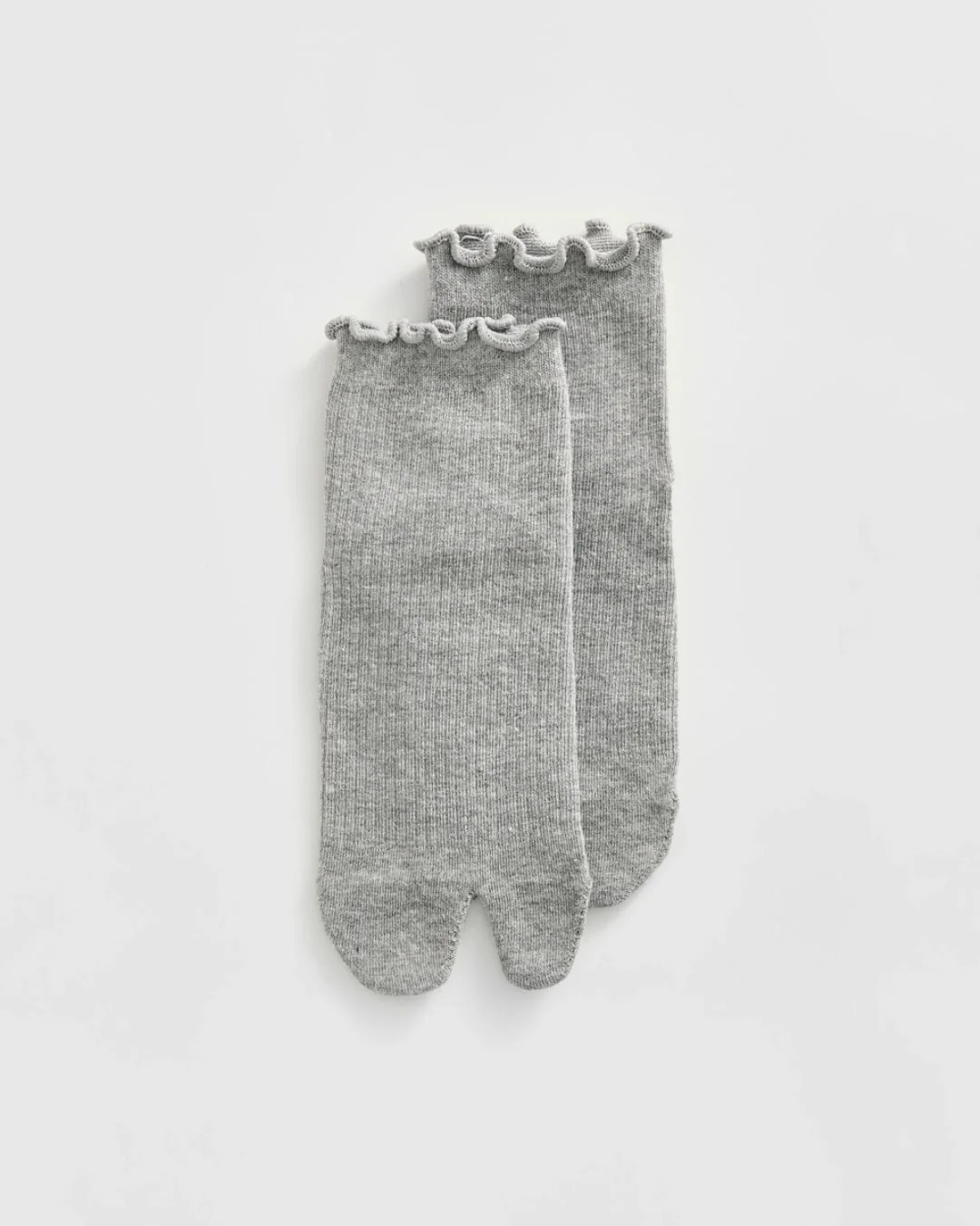 Soft Park - Tabi Socks - Grey Ribbed