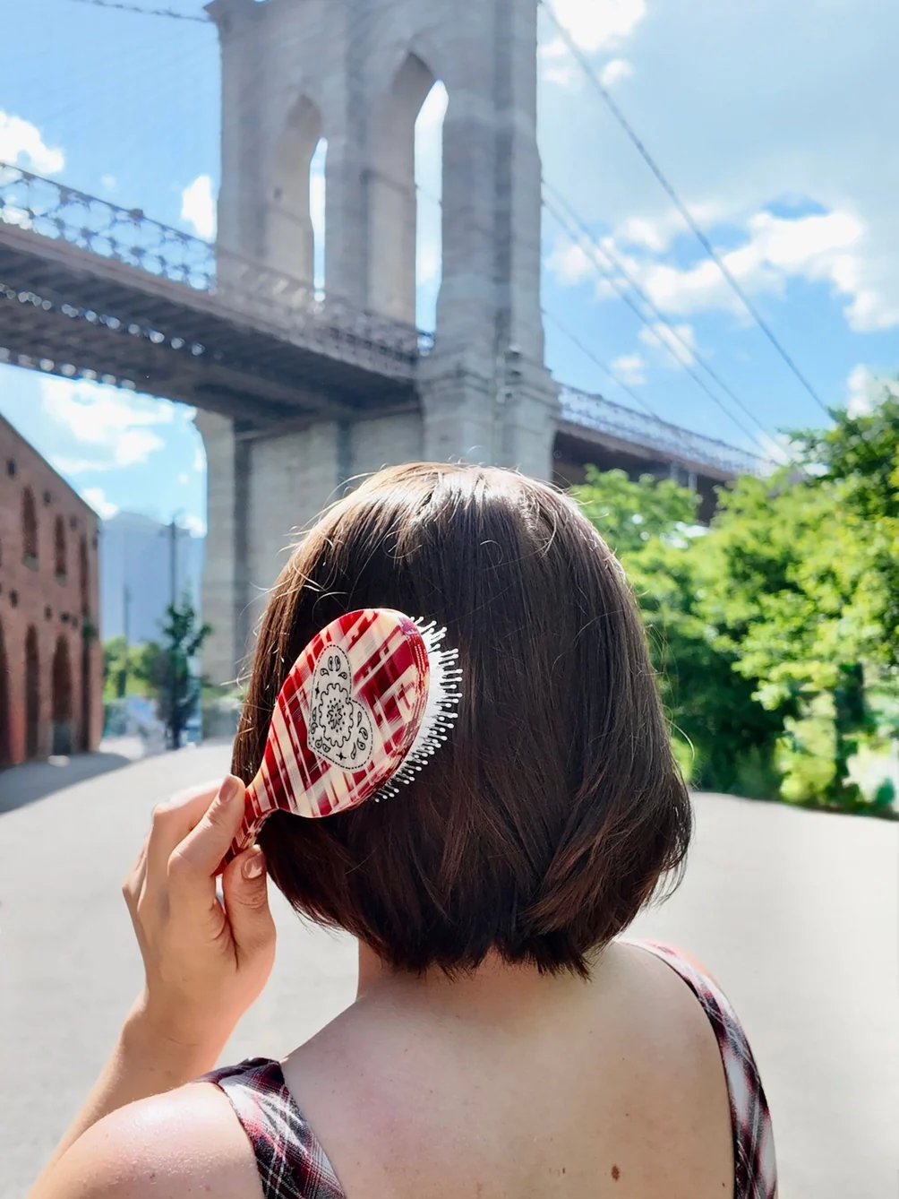 Solar Eclipse - Amazing Hair Day Brush - Hand-Painted Paisley Heart - Image 2
