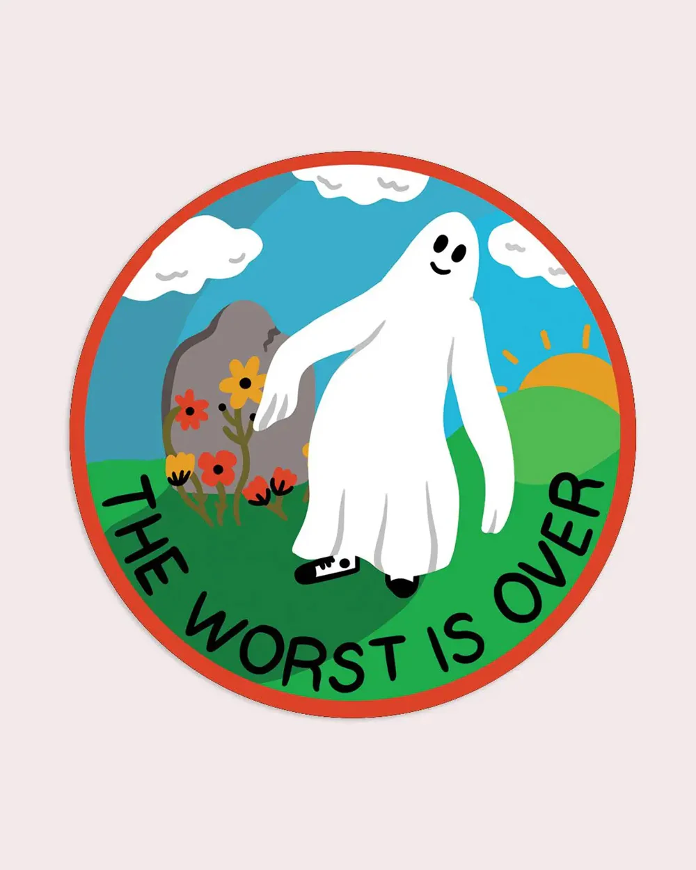 Stay home Club - The Worst Is Over Vinyl Sticker - Image 2