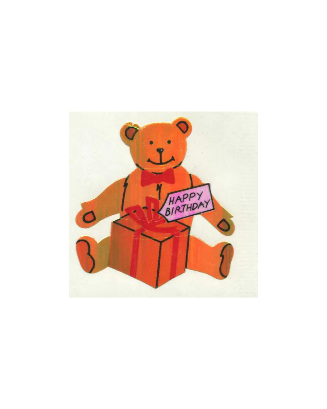 Stickermagic - Pearlie Tear-off Stickers - Birthday Bear