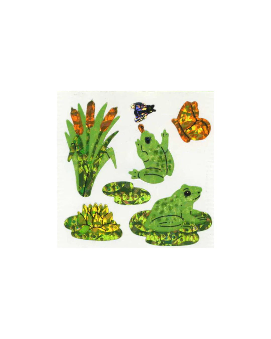 Stickermagic - Prismatic Stickers - Jumping Frogs