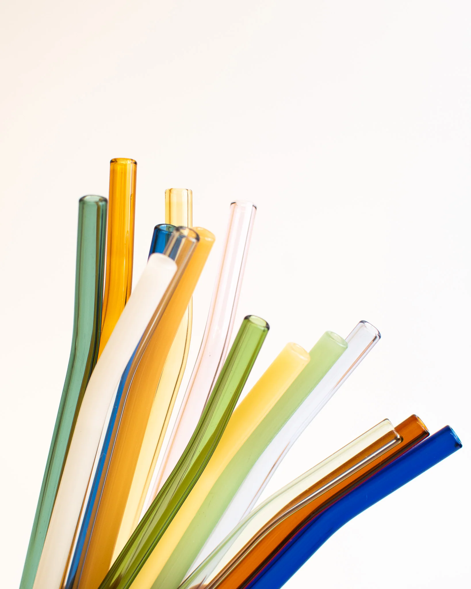 Tall Coloured Glass Straws - Image 3