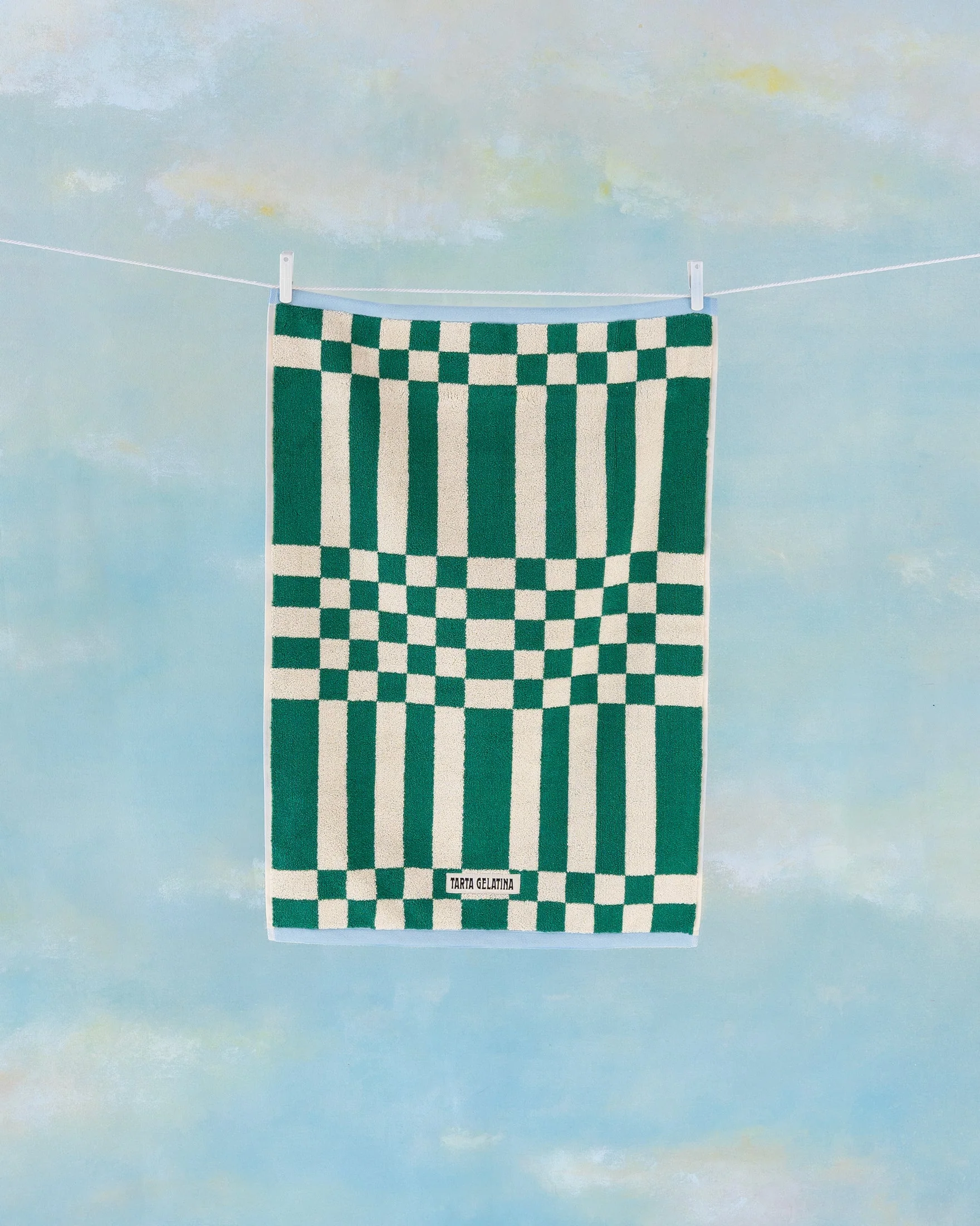 Tarta Gelatina - Hand Towel - Marina Green