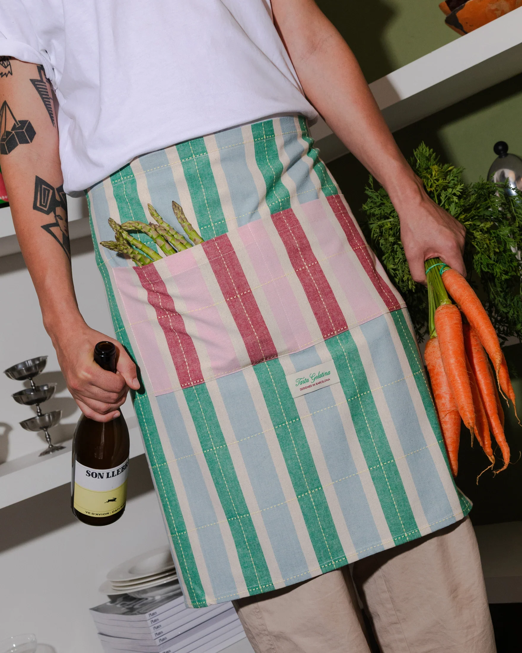 Tarta Gelatina - Short Striped Apron - Image 2