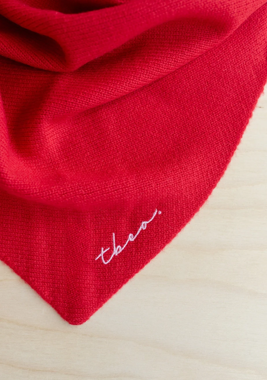 TBCo - Merino Triangle Scarf - Red - Image 5