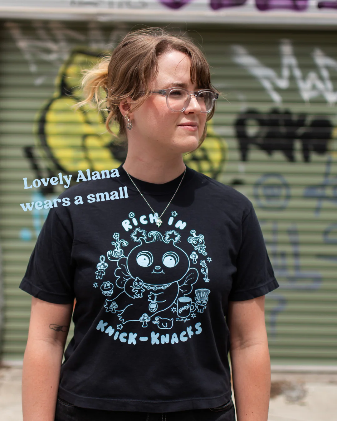 Tom Bingham x Pinky's - Rich in Knick-Knacks Tee - Black - Image 5