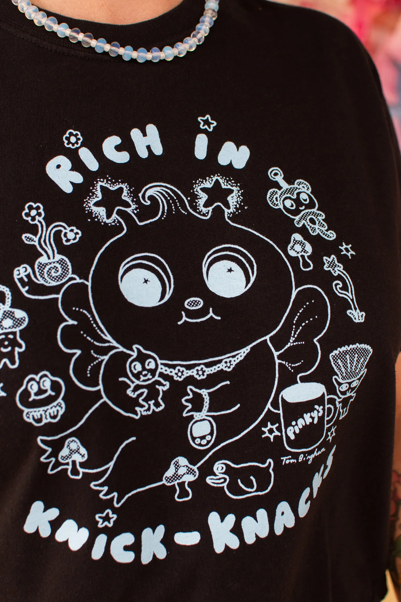 Tom Bingham x Pinky's - Rich in Knick-Knacks Tee - Black - Image 6