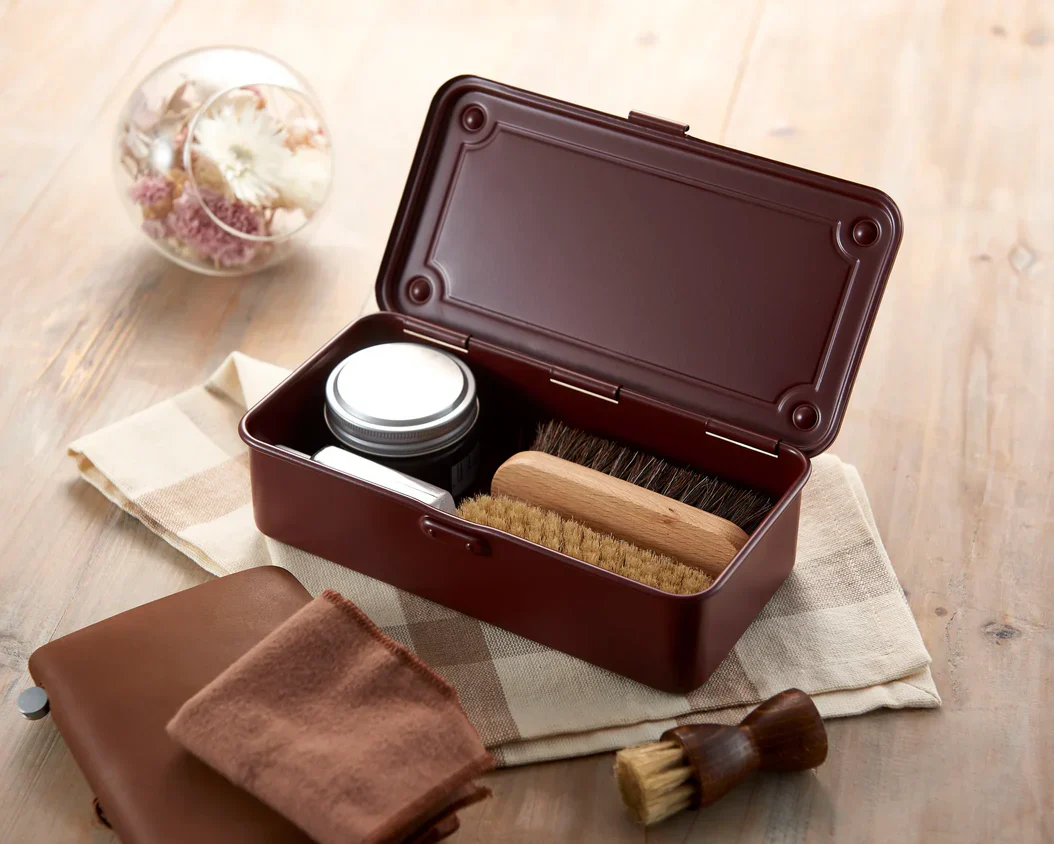 Toyo - Trunk Shape Steel Stackable Toolbox T-190 - Antique Brown - Image 2