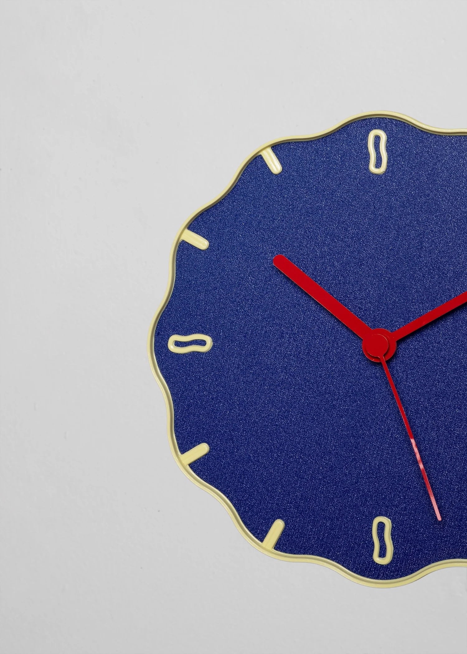 Warren & Laetitia - Margherita Clock (Blue/Pastel Yellow/Red) - Image 3