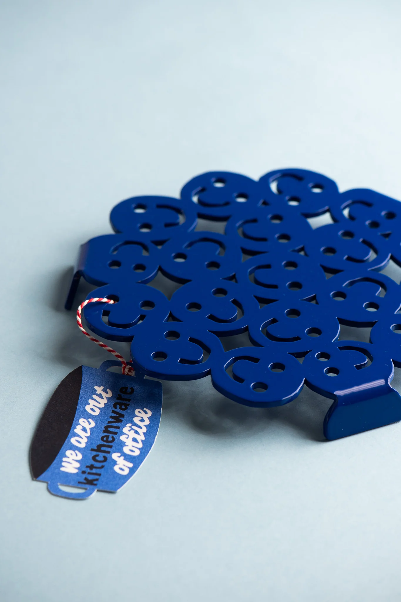 We Are Out of Office - Blue Smiley Trivet - Image 2