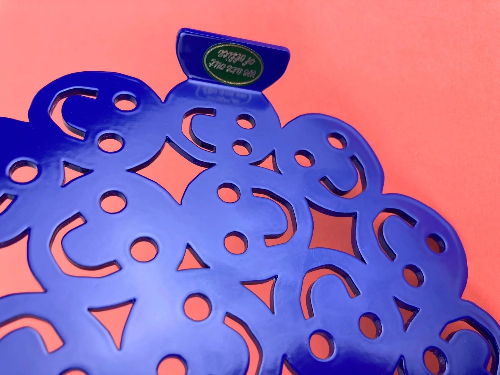 We Are Out of Office - Blue Smiley Trivet - Image 3