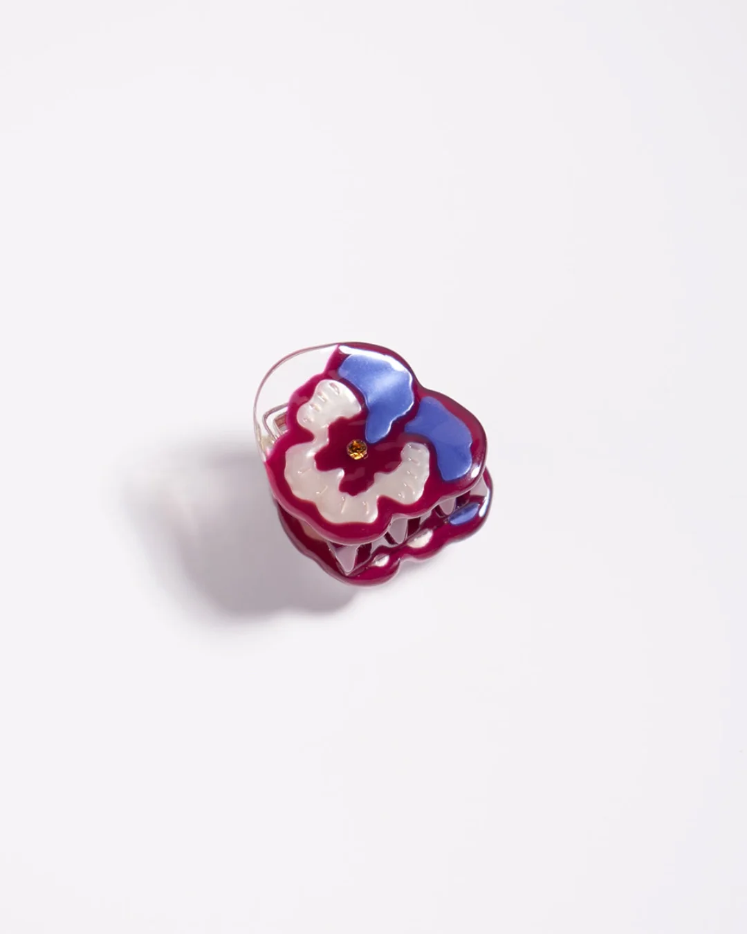 Winona Irene - Mini Hair Claw - Pansy
