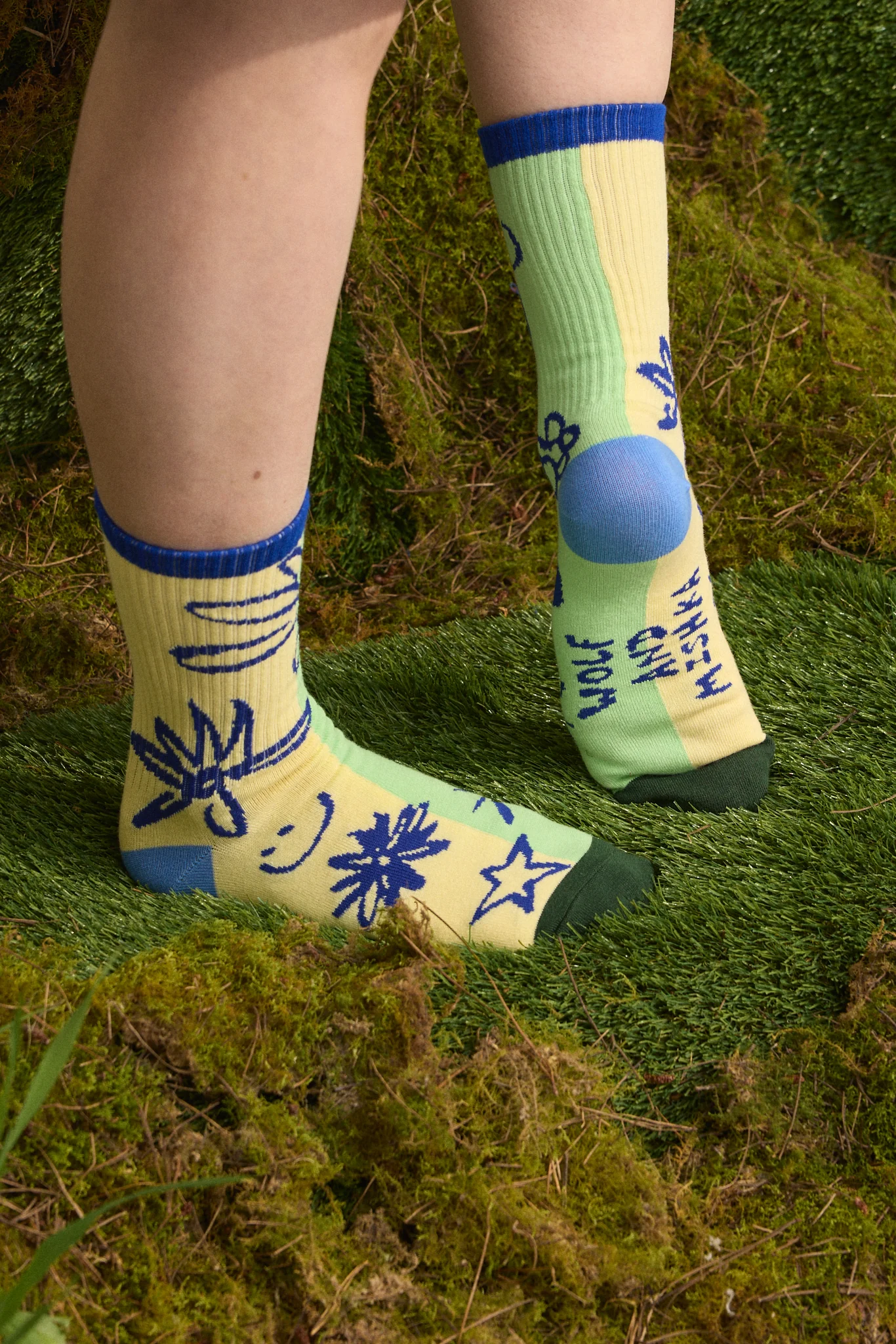 Wolf & Mishka - Colourblock Ribbed Sock – Bloom - Image 3