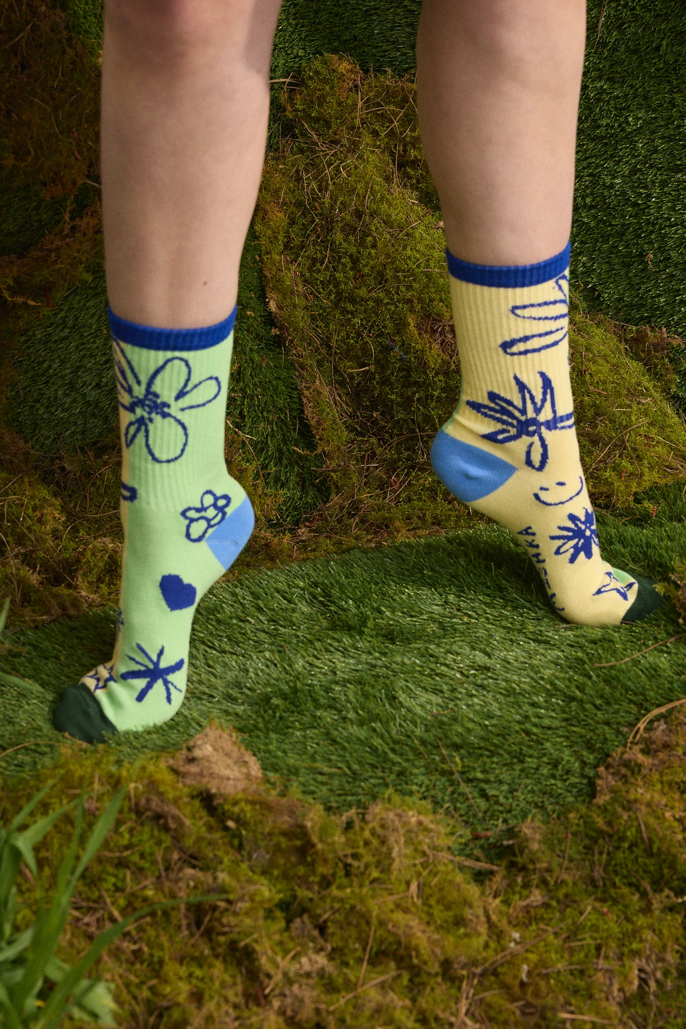 Wolf & Mishka - Colourblock Ribbed Sock – Bloom - Image 4