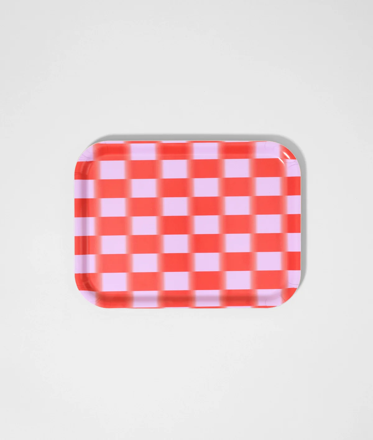Wrap - Birch Serving Tray - Red Gradient Check Mini - Image 3
