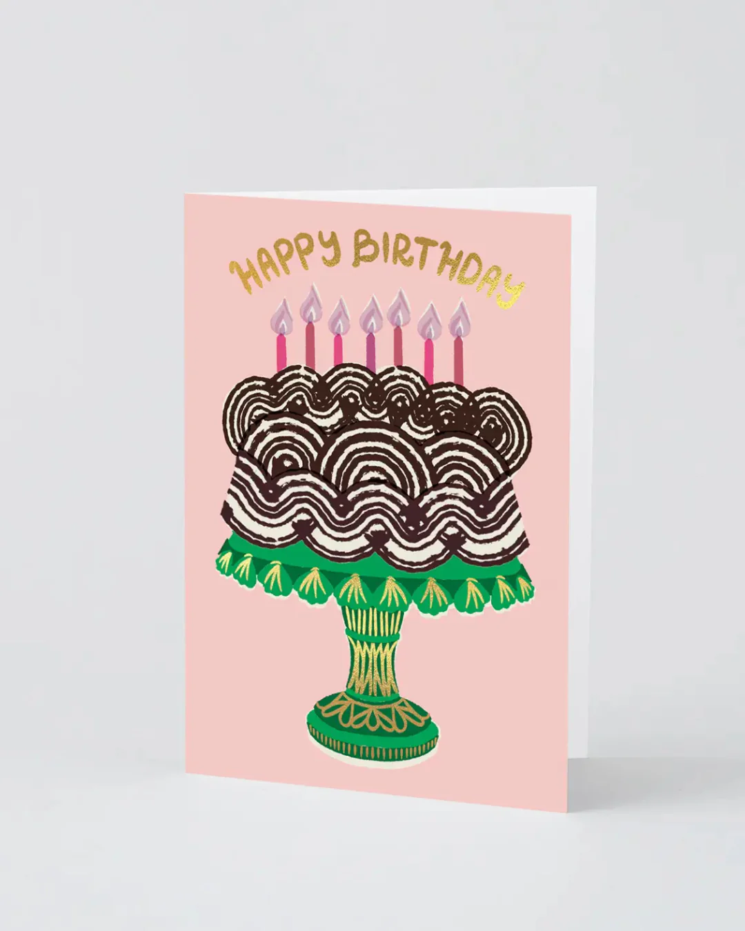 Wrap - Cake & Candles Happy Birthday Greetings Card