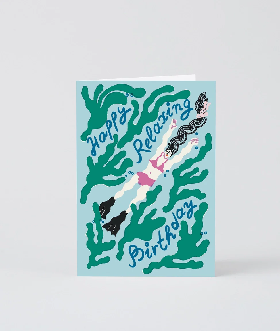Wrap - Happy Relaxing Birthday Greetings Card - Image 2
