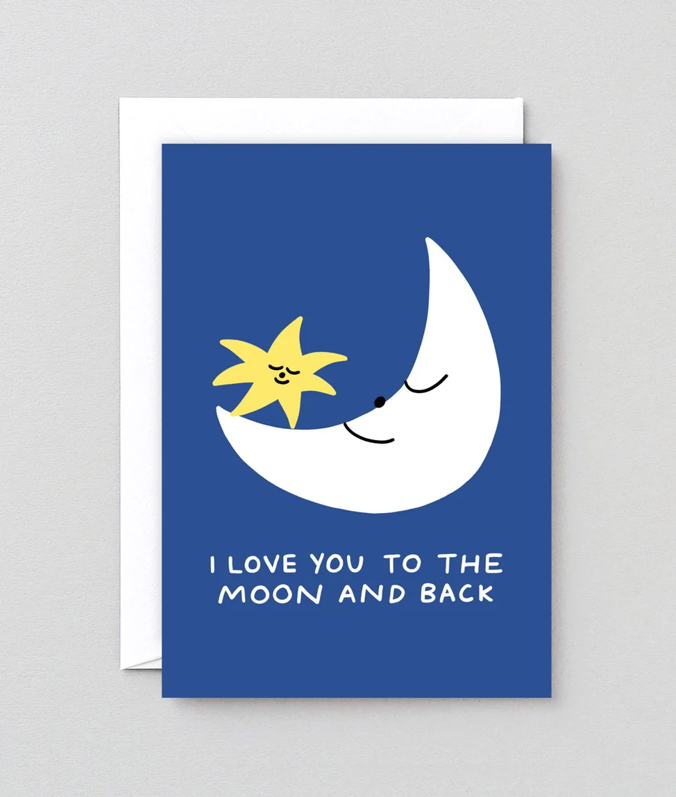 Wrap - I Love You to the Moon and Back Greetings Card - Image 2