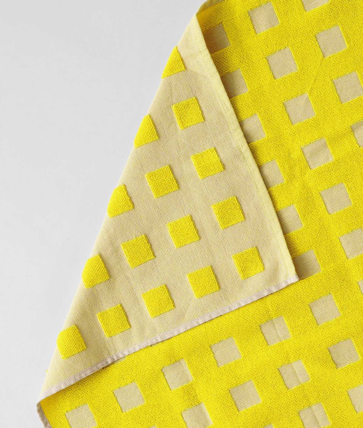 Wrap - Tea Towel - Squares Oat/Yellow - Image 3