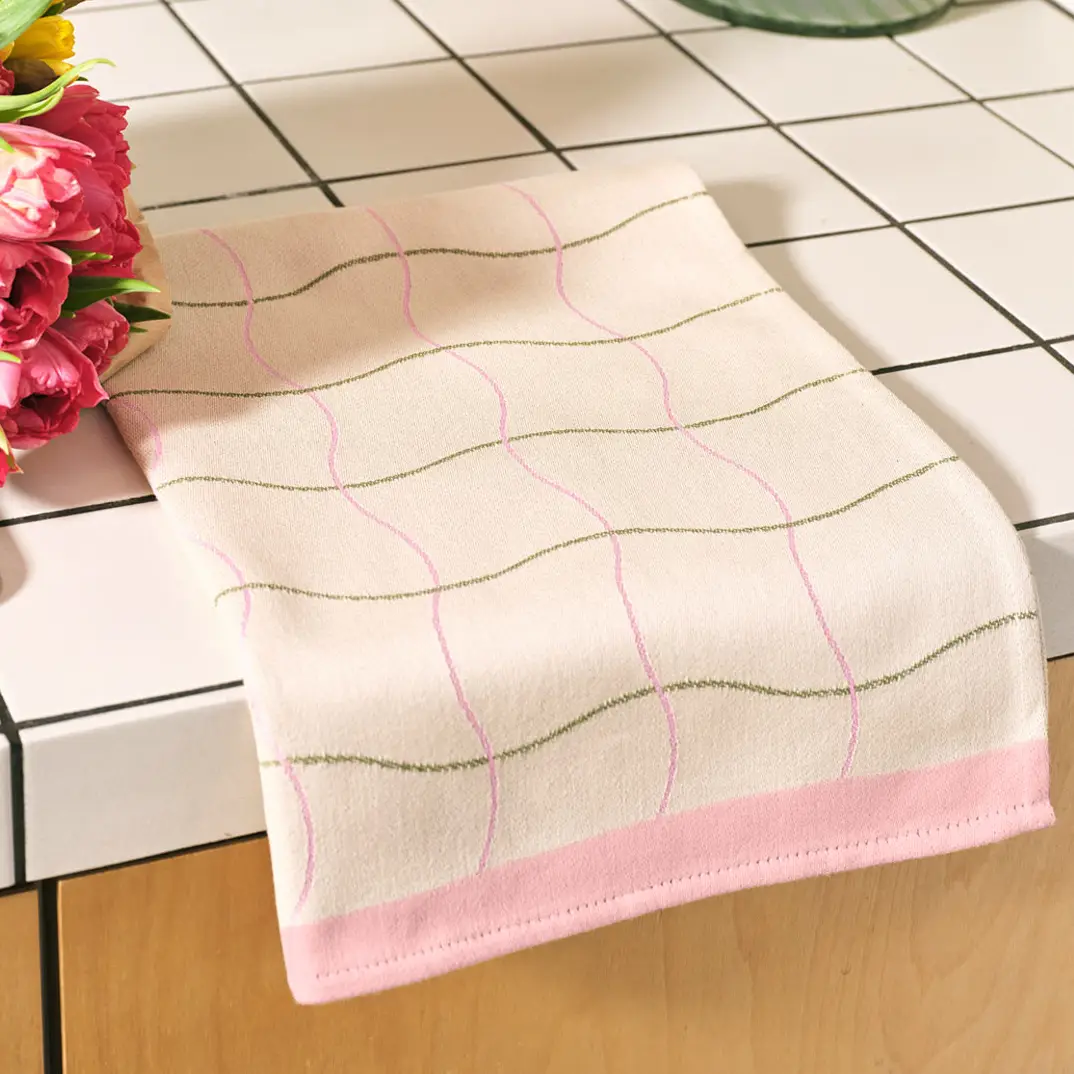 Wrap - Tea Towel - Wave Grid - Image 3