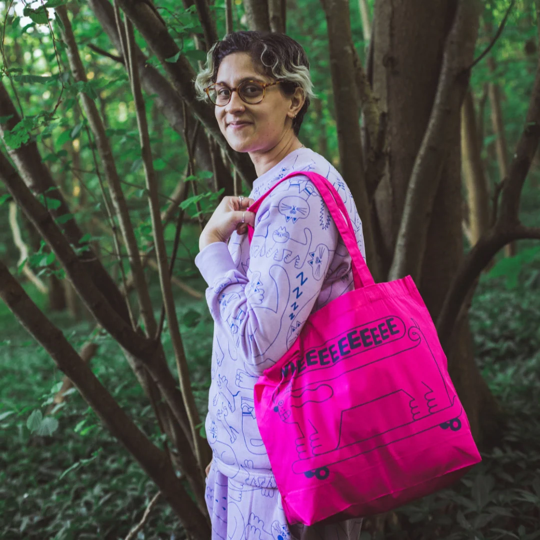 YUK FUN - Long Dog Organic Tote Bag - Image 3