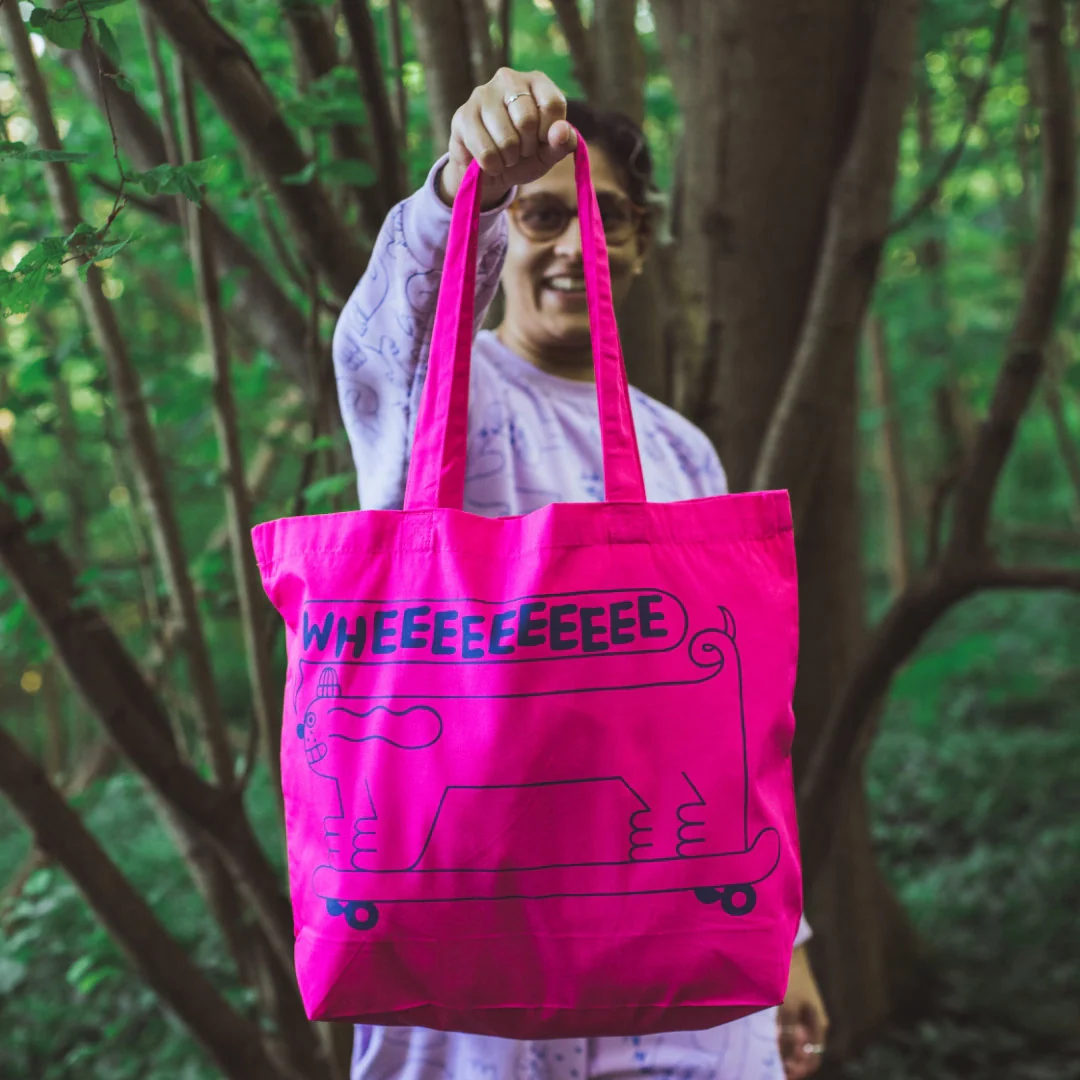 YUK FUN - Long Dog Organic Tote Bag - Image 4