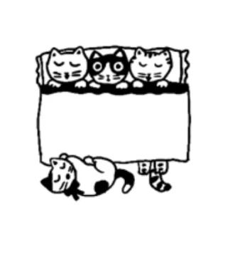 Yumi Kitagishi x Sanby - Date Stamp - Good Night Cat - Image 2